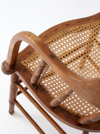 antique cane seat captain's chair
