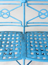 mid-century iron garden bench