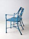 mid-century iron garden bench