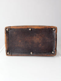antique early 20th century leather doctor’s bag