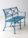 mid-century iron garden bench