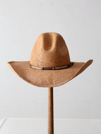 vintage straw cowboy hat