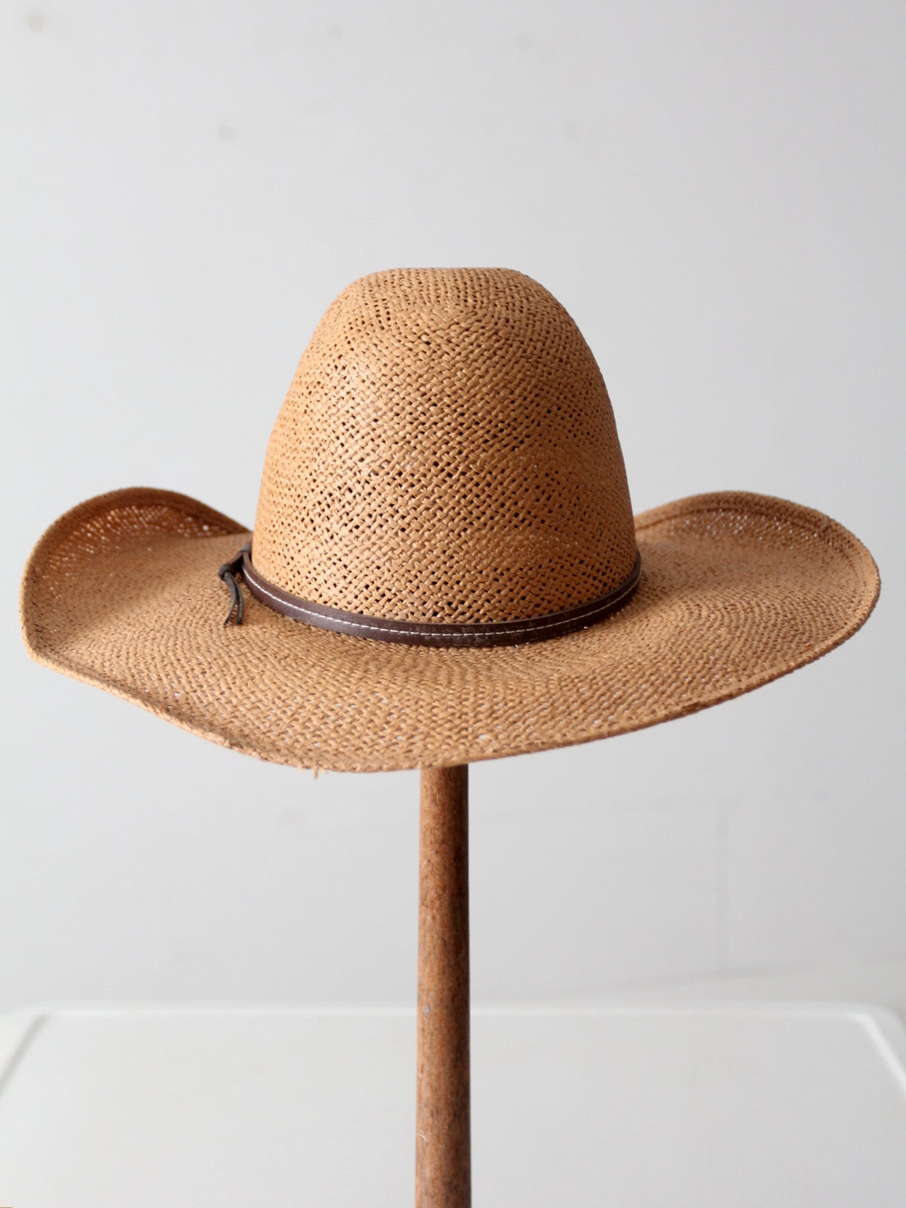 vintage straw cowboy hat