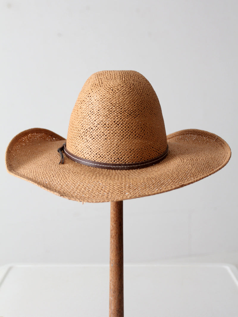 vintage straw cowboy hat