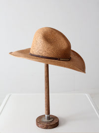 vintage straw cowboy hat