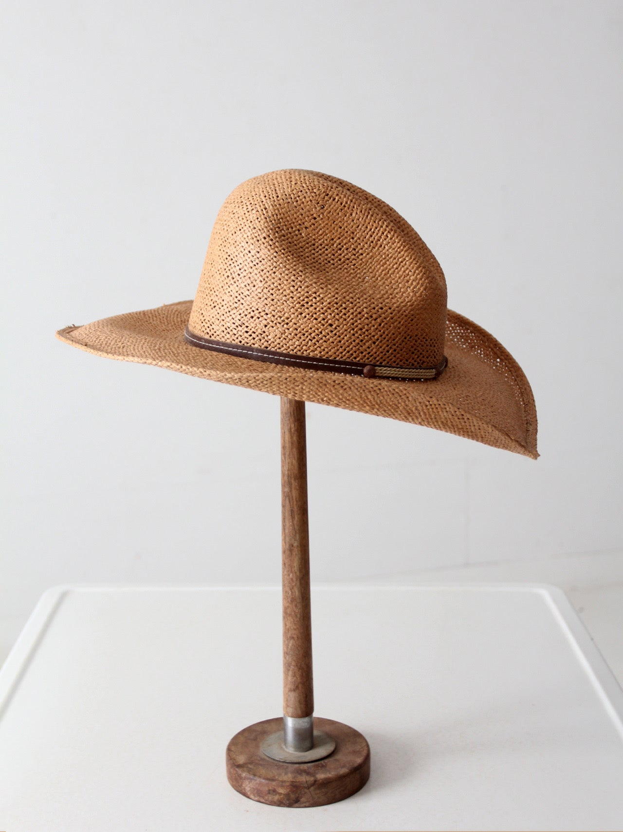 vintage straw cowboy hat