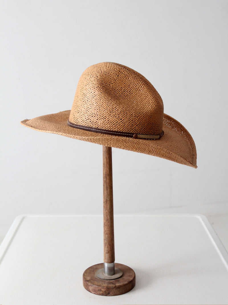 vintage straw cowboy hat