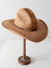 vintage straw cowboy hat