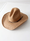 vintage straw cowboy hat