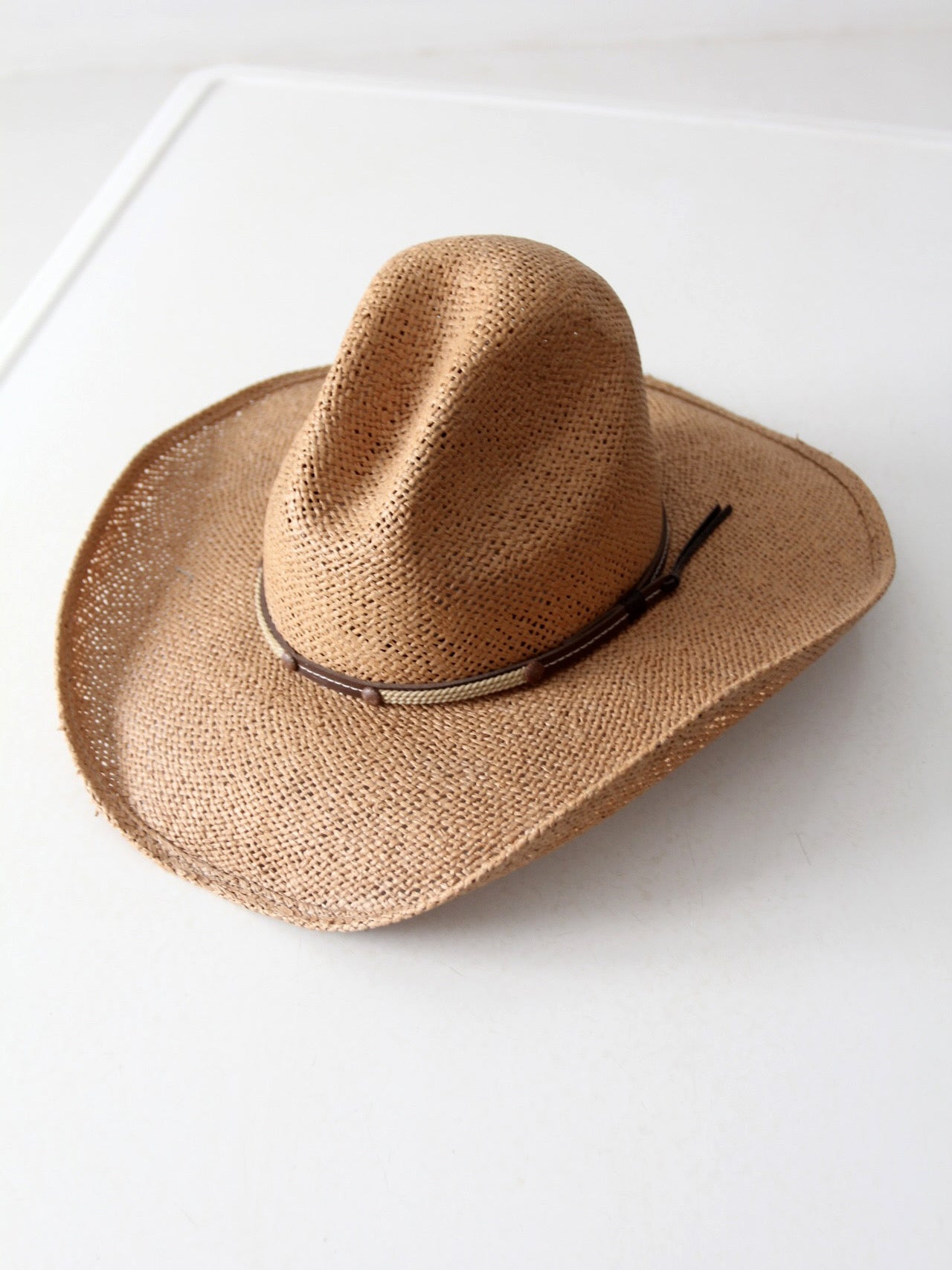vintage straw cowboy hat