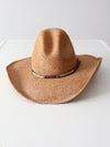 vintage straw cowboy hat