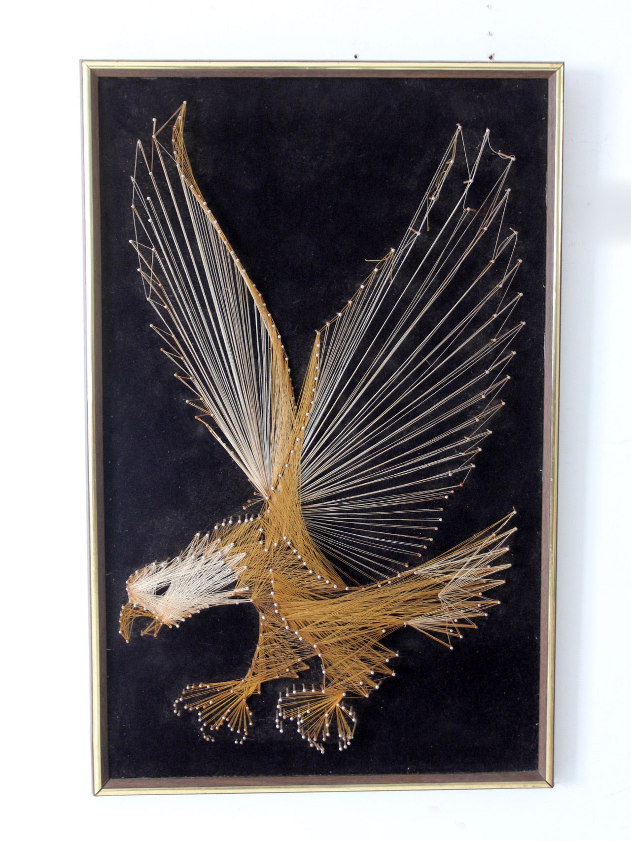 vintage 70s American eagle string art wall hanging – 86 Vintage