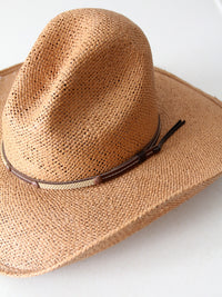 vintage straw cowboy hat