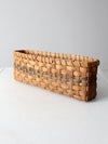 vintage splint weave rectangular basket