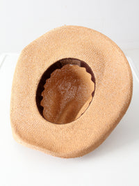 vintage straw cowboy hat