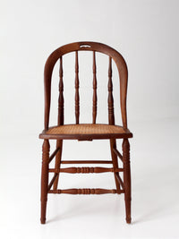 antique Windsor bow back chair with cane seat