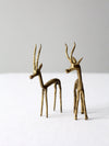 mid century brass gazelles pair