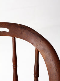 antique Windsor bow back chair with cane seat