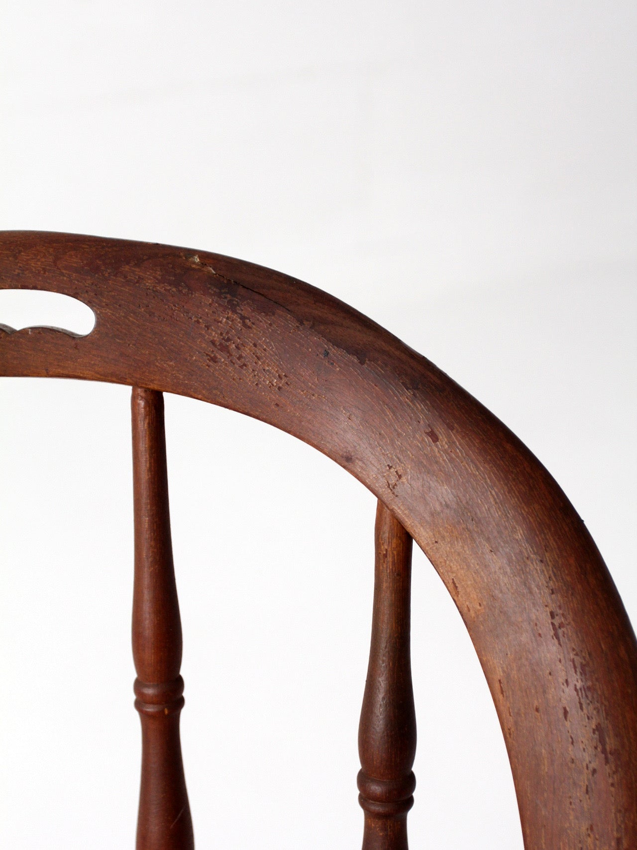 antique Windsor bow back chair with cane seat