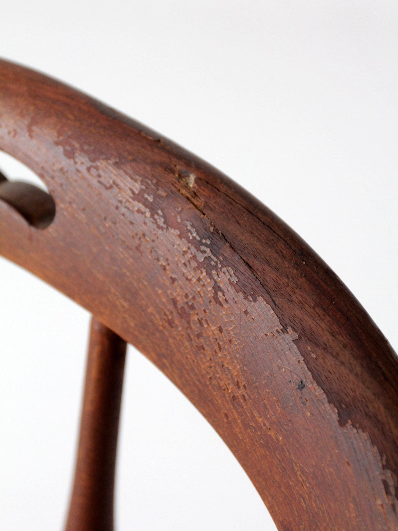 antique Windsor bow back chair with cane seat