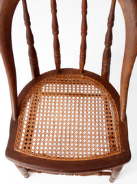 antique Windsor bow back chair with cane seat