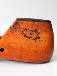 aantique wooden shoemaker's shoe last