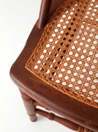 antique Windsor bow back chair with cane seat