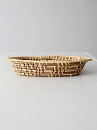 vintage oval coil basket