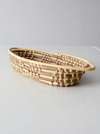 vintage oval coil basket