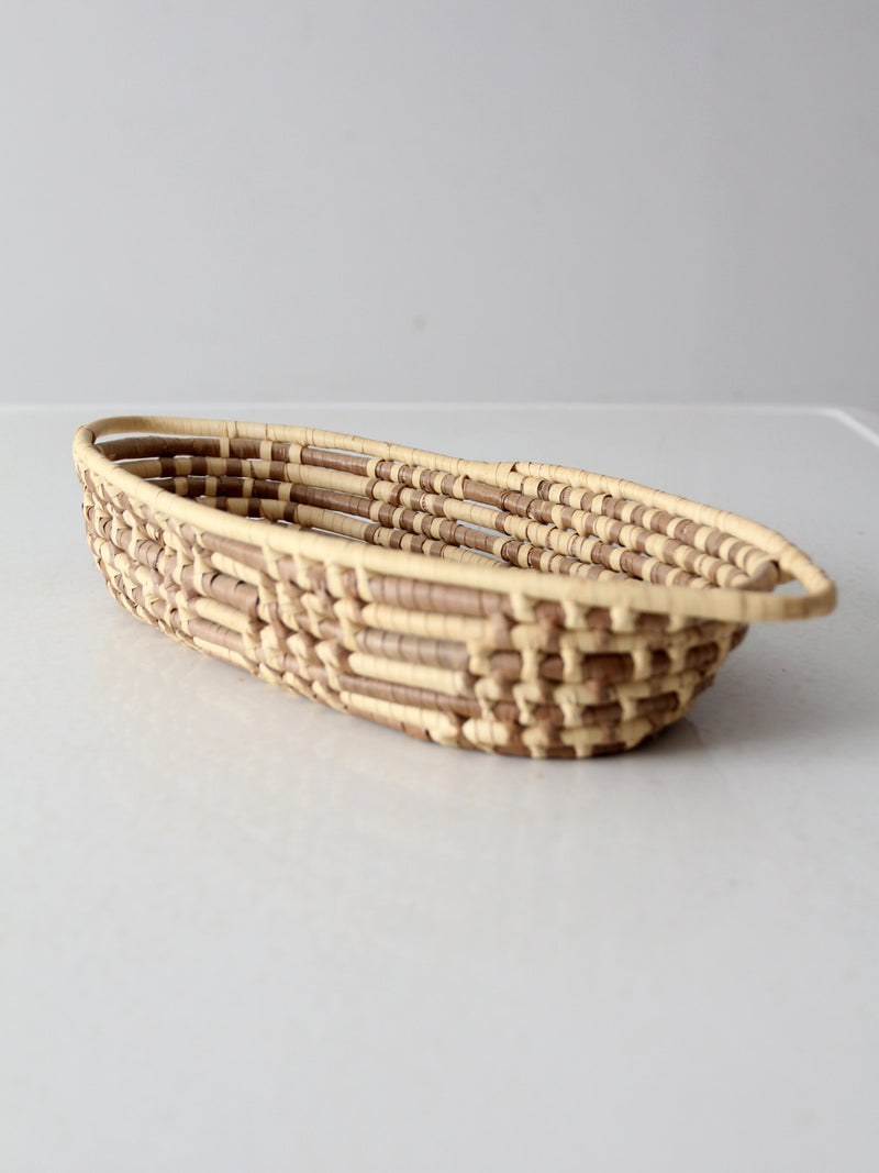 vintage oval coil basket