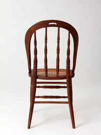 antique Windsor bow back chair with cane seat