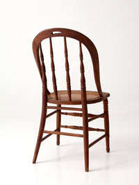 antique Windsor bow back chair with cane seat