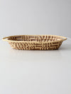 vintage oval coil basket