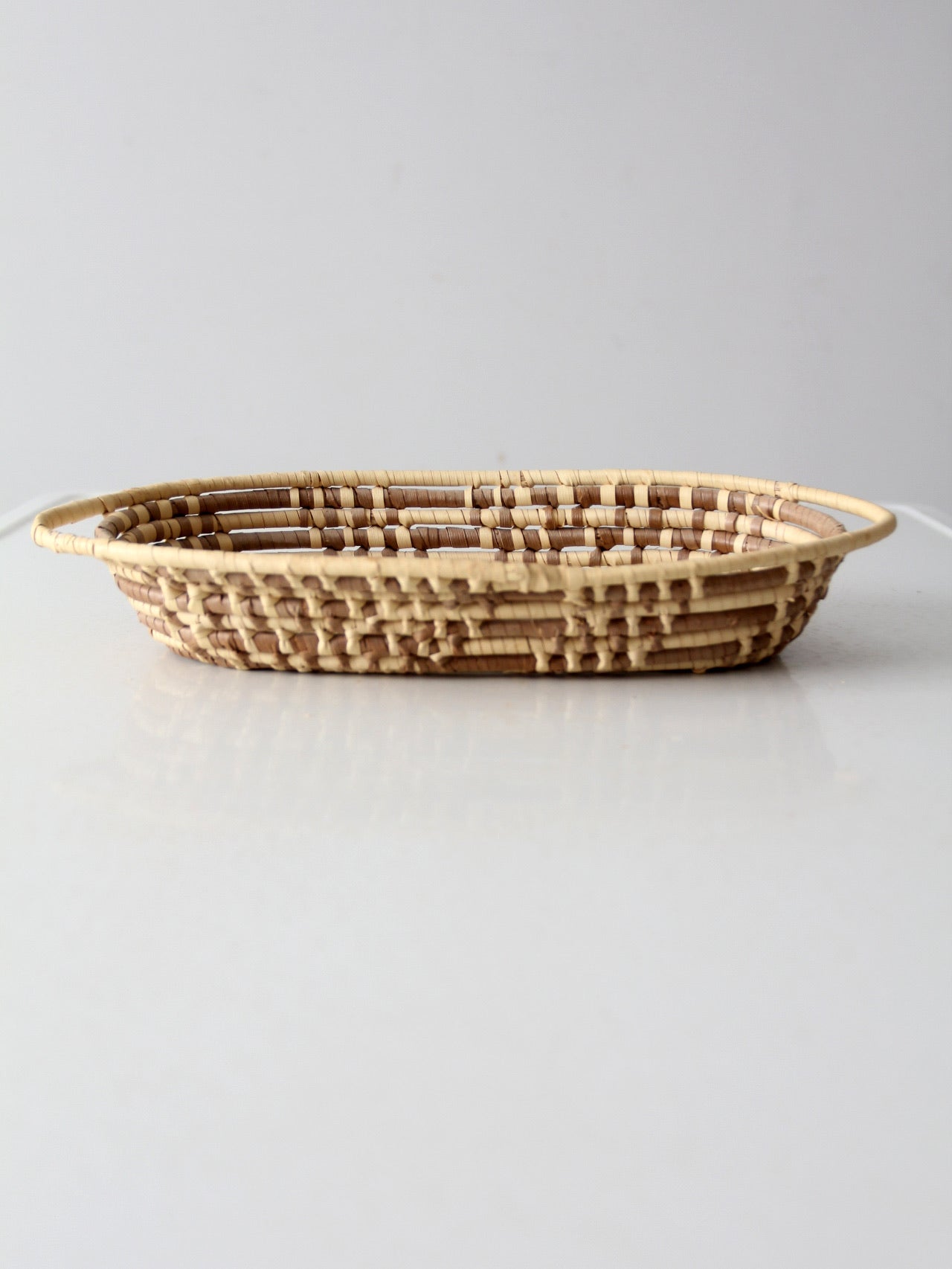 vintage oval coil basket