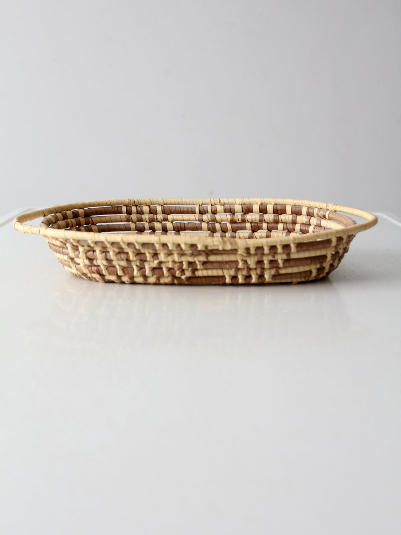 vintage oval coil basket