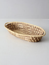 vintage oval coil basket