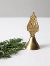 vintage brass Santa Bell