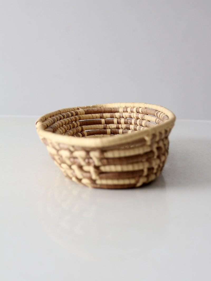 vintage oval coil basket