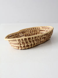 vintage oval coil basket