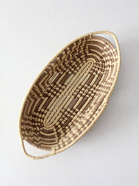 vintage oval coil basket