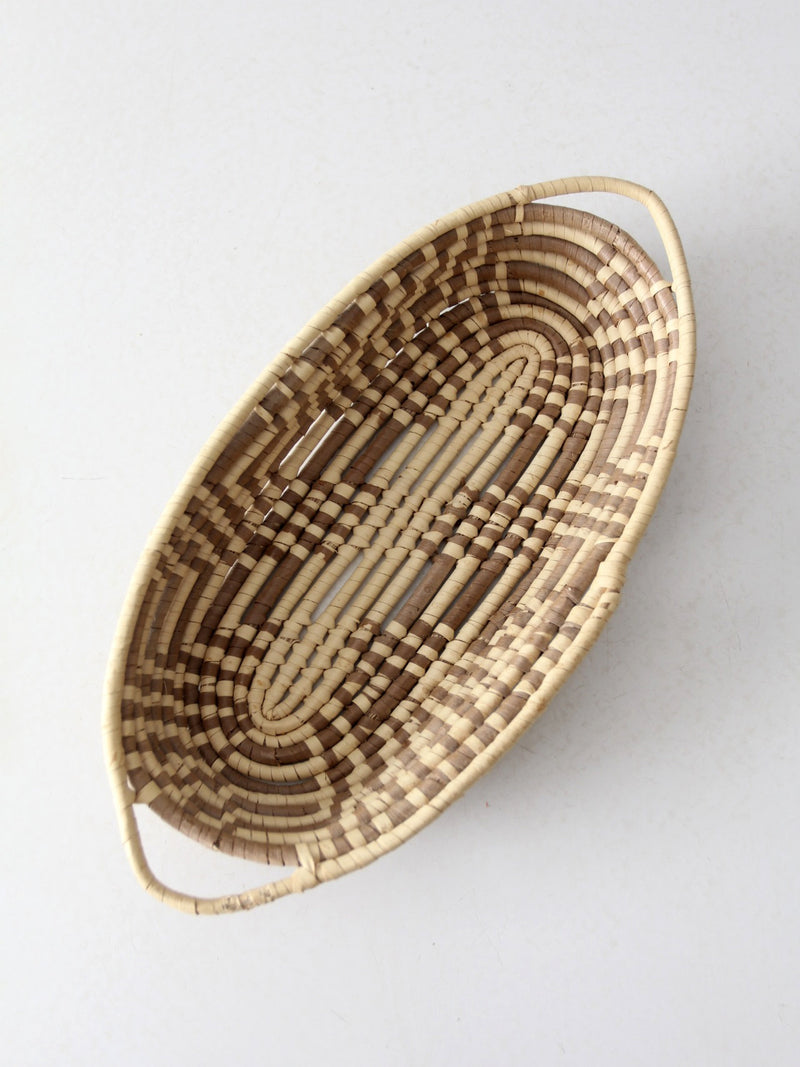 vintage oval coil basket