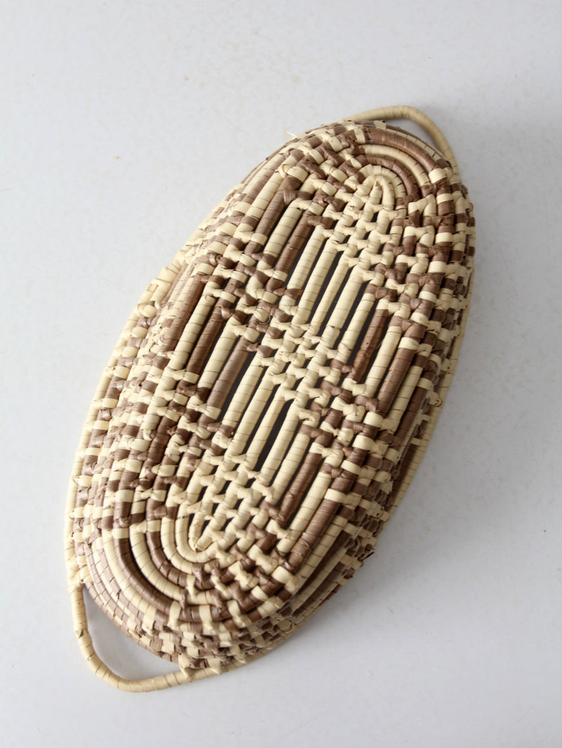 vintage oval coil basket