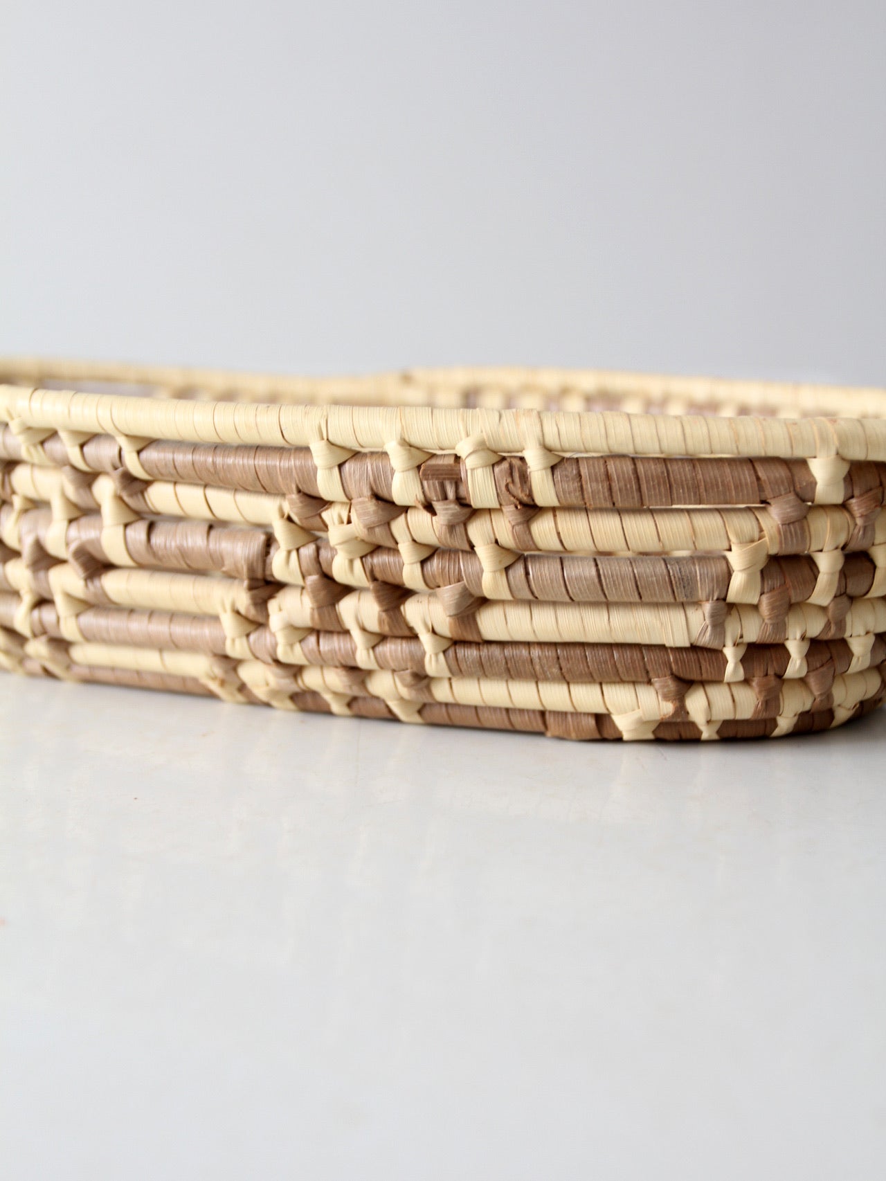 vintage oval coil basket