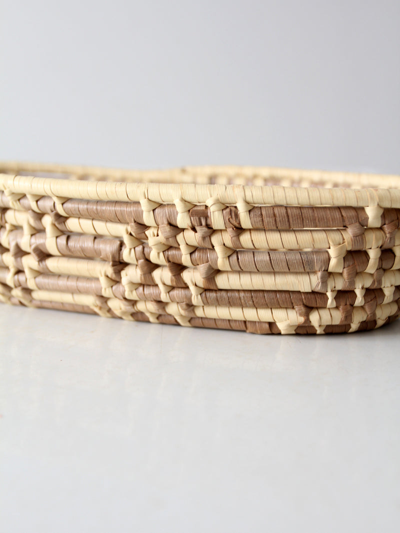 vintage oval coil basket