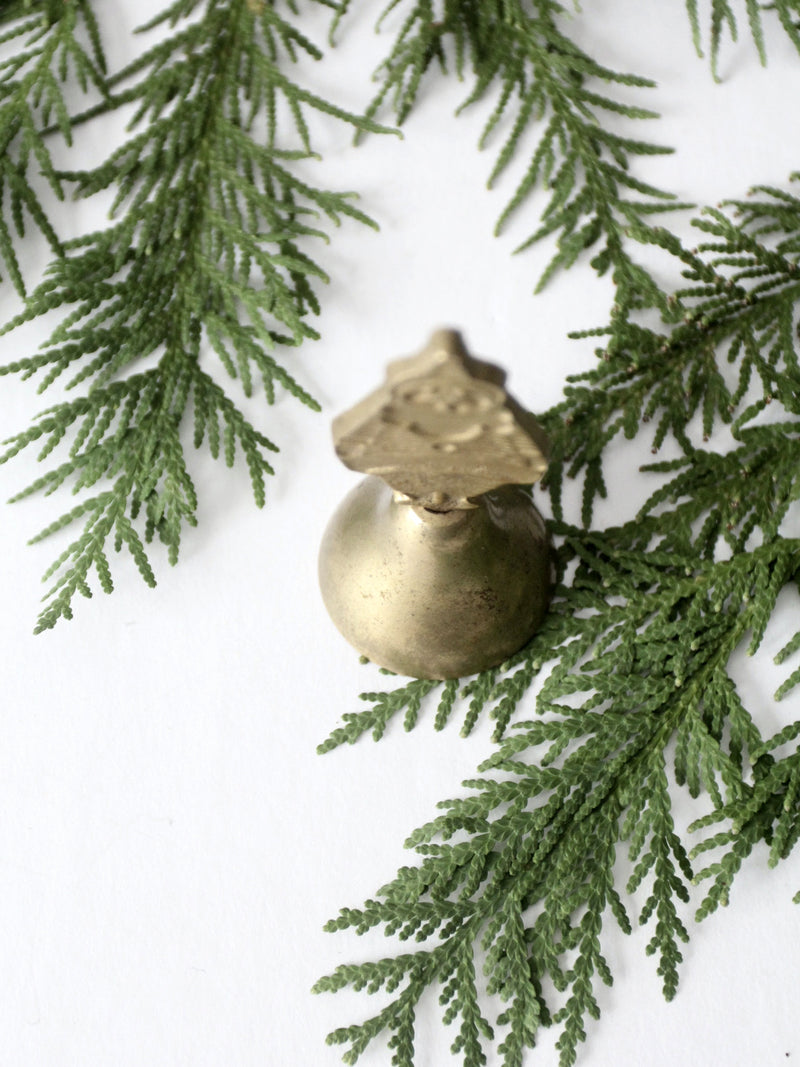 vintage brass Santa Bell