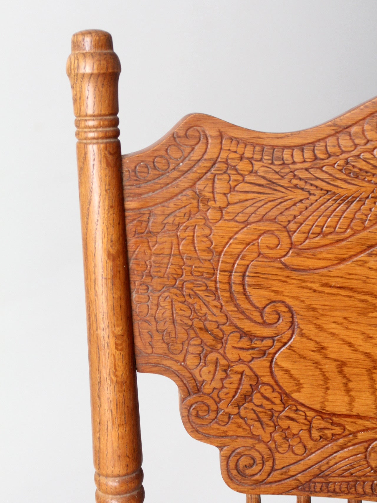 vintage oak dining chairs | set of 5
