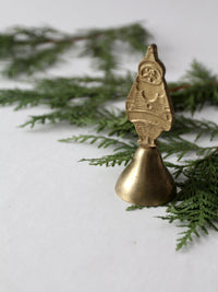 vintage brass Santa Bell