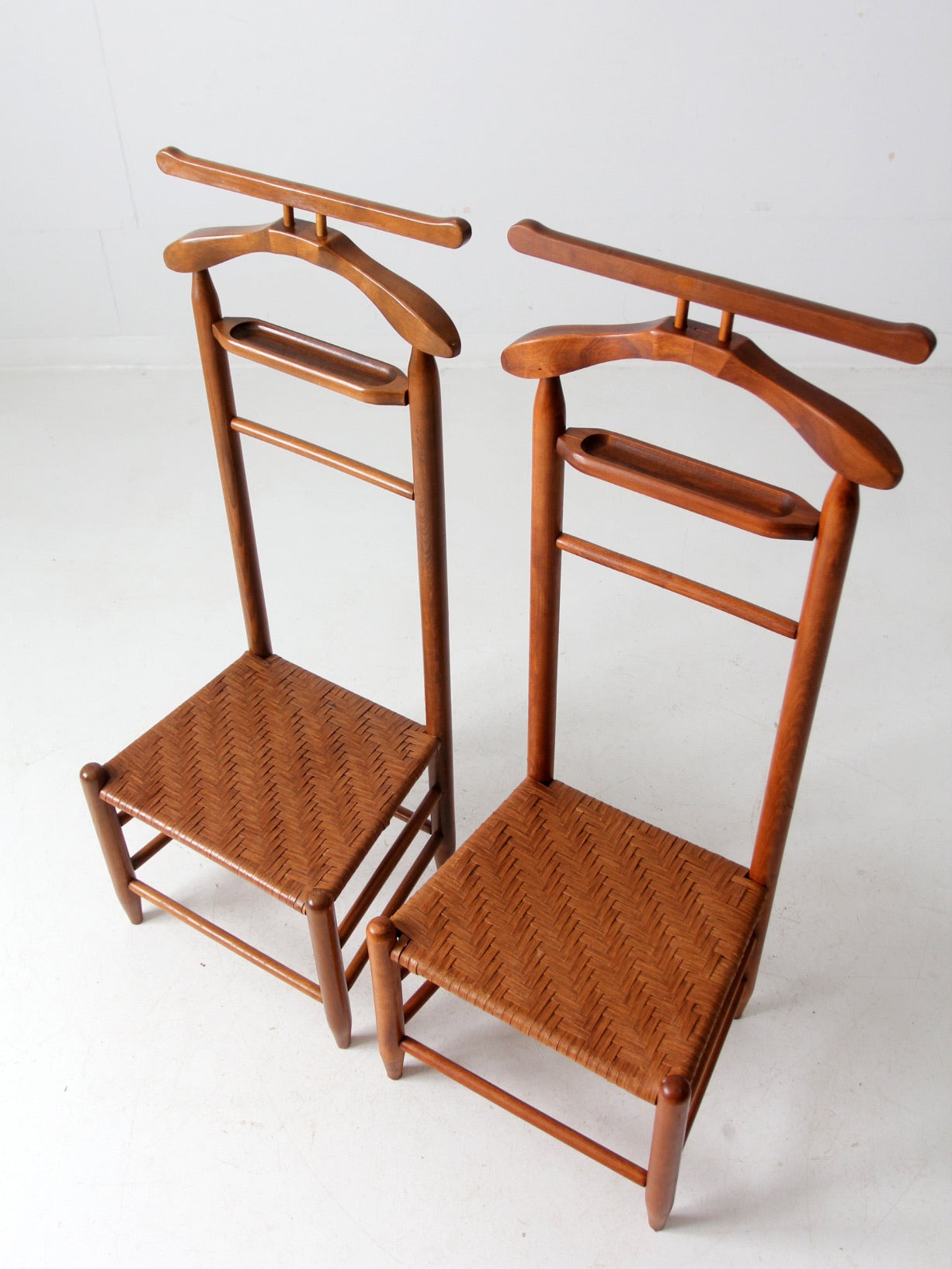 Wooden Chair Butlers Chair Vintage Vintage Valet Chairs Pair – 86