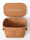 large vintage splint weave picnic basket
