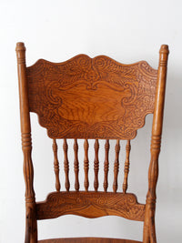 vintage oak dining chairs | set of 5
